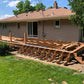 Natural Wood Low-Level Composite Deck W/ Railing
