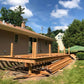 Natural Wood Low-Level Composite Deck W/ Railing