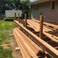 Natural Wood Low-Level Composite Deck W/ Railing