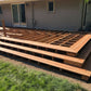 Natural Wood Low-Level Composite Deck W/ Railing