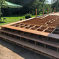 Natural Wood Low-Level Composite Deck W/ Railing