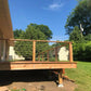 Natural Wood Low-Level Composite Deck W/ Railing