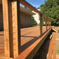 Natural Wood Low-Level Composite Deck W/ Railing