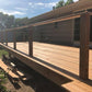 Natural Wood Low-Level Composite Deck W/ Railing