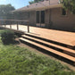 Natural Wood Low-Level Composite Deck W/ Railing