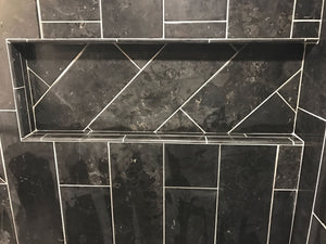 Beautiful Custom Pattern Tile Inlay Shower Update