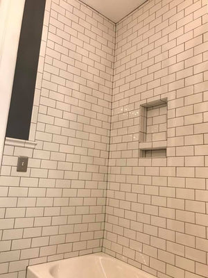 Bathroom Update W/ Curved Tile Half Wall
