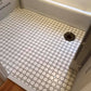 Bathroom Update Glass Tiled Storage Shelves