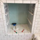 Bathroom Update Glass Tiled Storage Shelves
