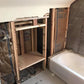 Bathroom Update Glass Tiled Storage Shelves