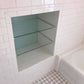 Bathroom Update Glass Tiled Storage Shelves
