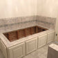 Funky Style, Nice Tile Belt Inlay Bathroom Update