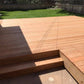 Seamlessly Integrated Natural Wood Deck W/Bench Seating