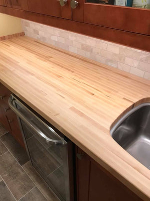 Basement Update With Custom Butcher Block Wet Bar & Bathroom