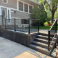 Updated Front Entrance Patio Stamped Concrete