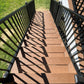 Brown Mid-Level Composite Decking W Stairs And Gate