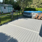 Grey & Black Low-Level Composite Decking W/ Triple Step Stairs