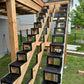 Brown Mid-Level Composite Decking W Stairs And Gate