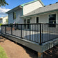 Grey & Black Low-Level Composite Decking W/ Triple Step Stairs
