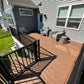 Brown Mid-Level Composite Decking W Stairs And Gate