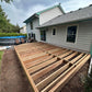 Grey & Black Low-Level Composite Decking W/ Triple Step Stairs