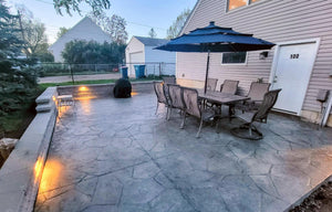 Updated Patio Stamped Concrete