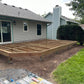 Grey & Black Low-Level Composite Decking W/ Triple Step Stairs