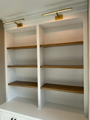 Living Room Remodel Built-in Shelving & Storage