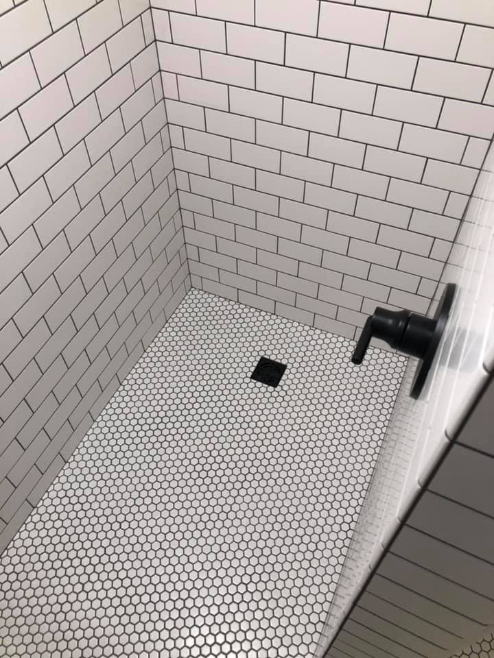Modern Feel Subway Tile Bathroom Update