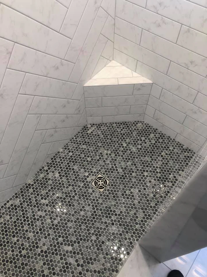 Bathroom Update With Clean Modern Feel Herring Bone4