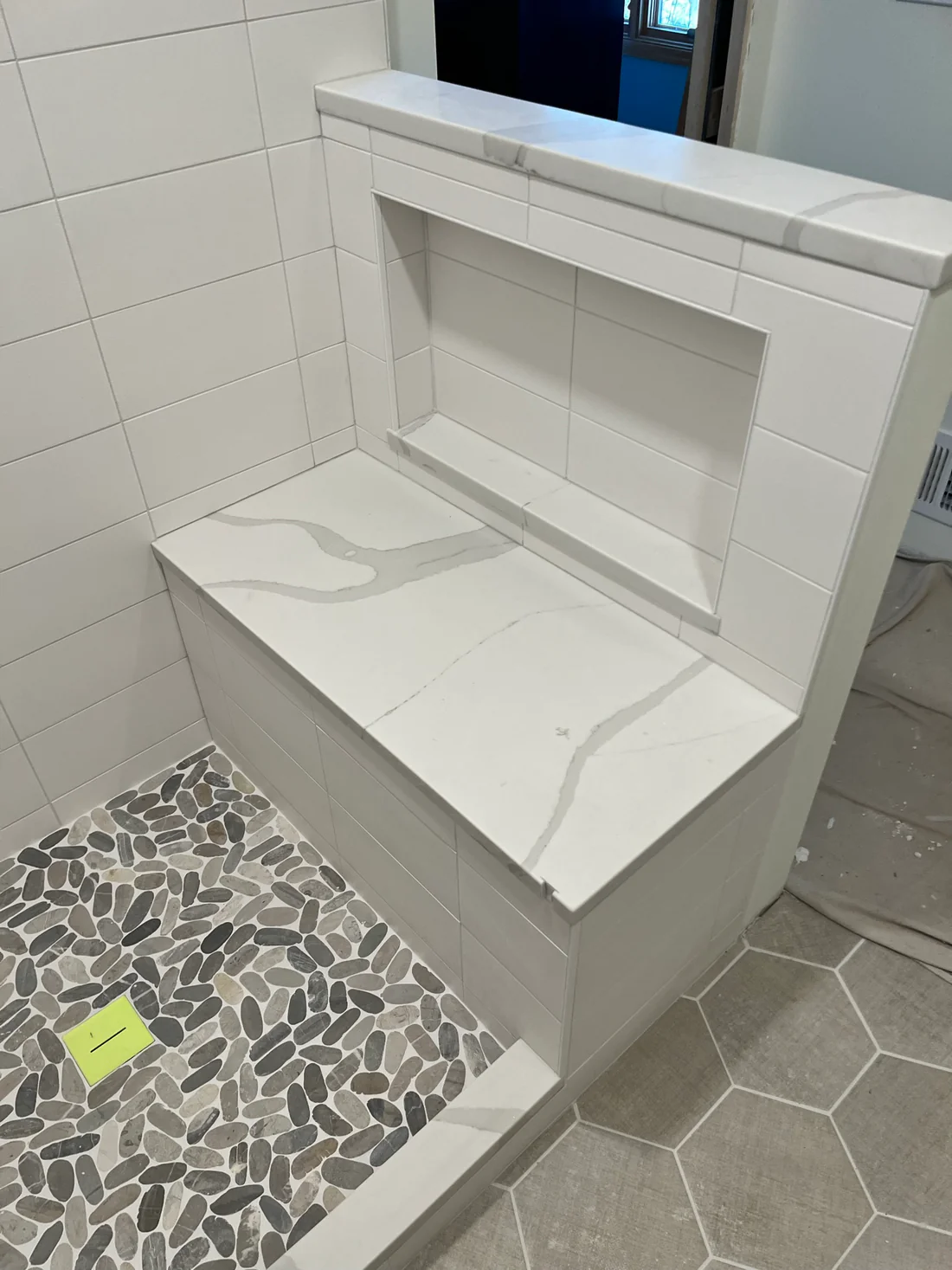 MEtro Remodling Updated Bathroom - Glass Door & Bench Seat W: Shower Niche3