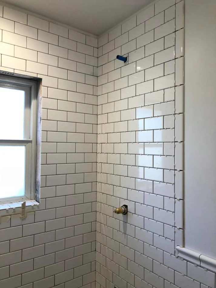 MEtro remodling Small Simple Bathroom update With Classic Curved & Modern Subway Tile Mash-Up23