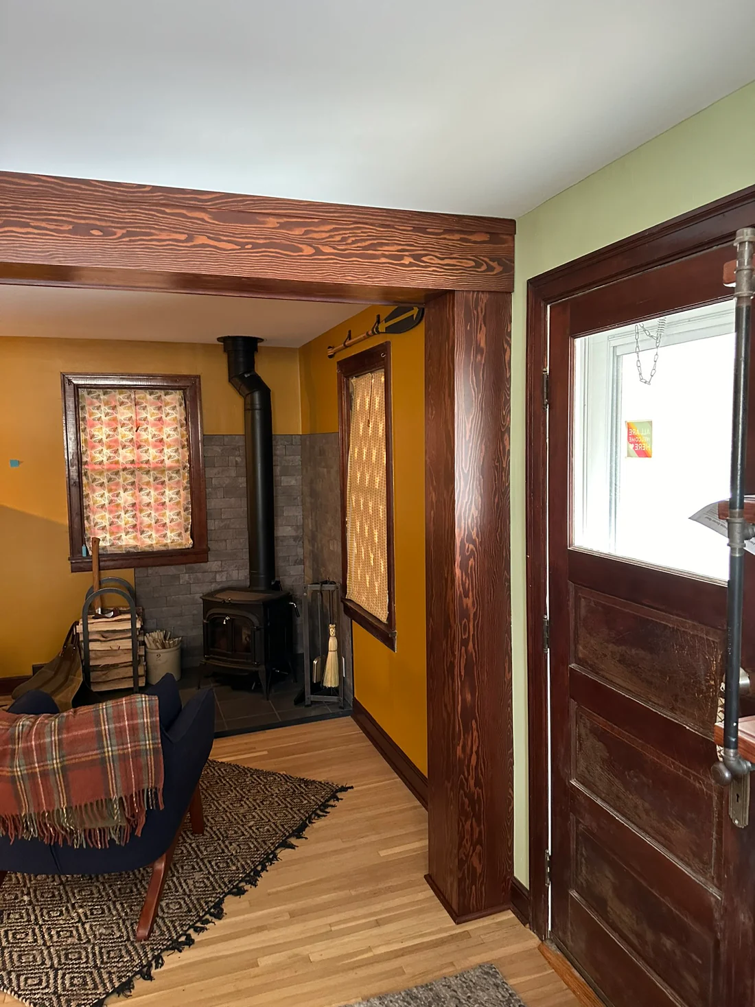 Metro Remodeling Basement Remodel Wood Flooring & Corner Fireplace Tile Wall3