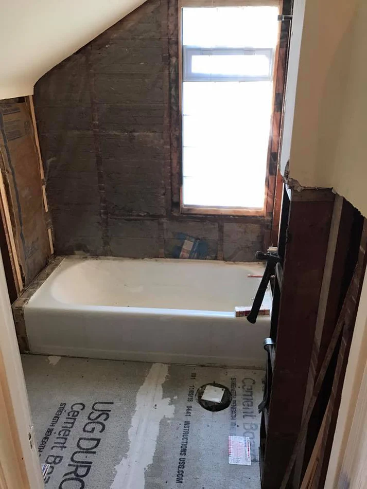 Metro Remodeling Bathroom Update Glass Tiled Storage Shelves10