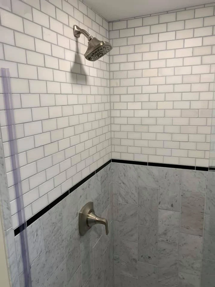 Metro Remodeling Bathroom Update With Beautiful Custom Pattern Tile Inlay2