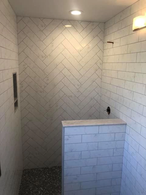 Metro Remodeling Bathroom Update With Clean Modern Feel Herring Bone1