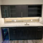 Metro Remodeling Beautiful Custom Dark Wood & Barn Lumber Wet Bar & Interior Refresh1