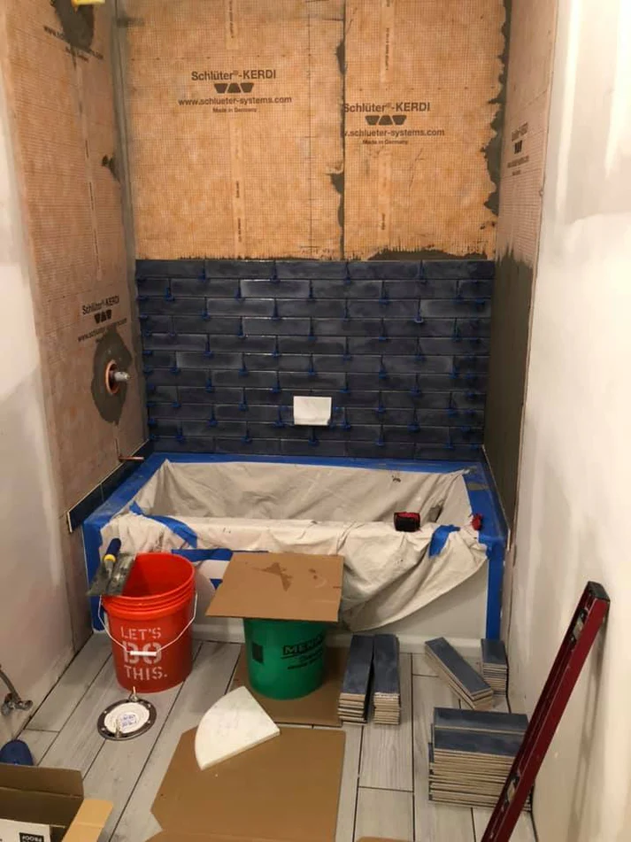 Metro Remodeling Black Subway Tiled Shower Update9