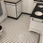 Metro Remodeling Black and White Themed Bathroom Update1