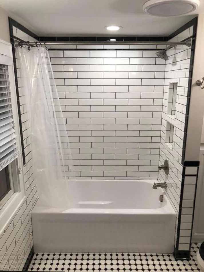 Metro Remodeling Black and White Themed Bathroom Update7