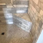 Metro Remodeling Clean Feel W: Custom Herring Bone Inlays And Shower Floor1
