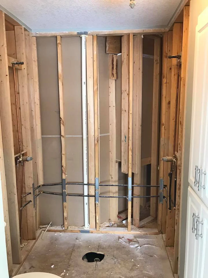 Metro Remodeling Dual Shower Head Bathroom Update9