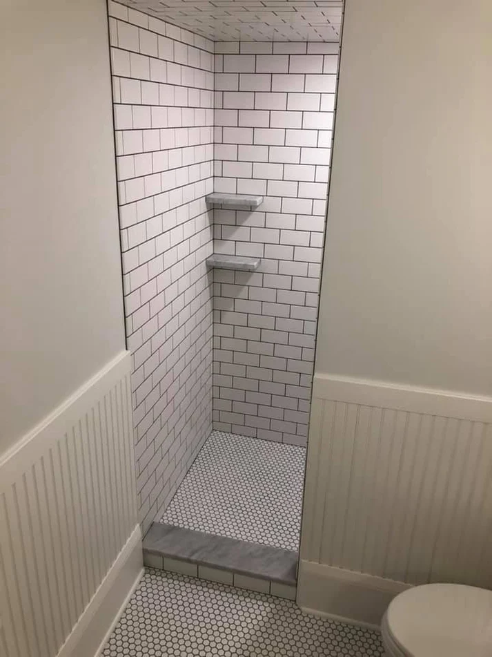 Metro Remodeling Modern Feel Subway Tile Bathroom Update7