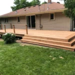 Metro Remodeling Natural Wood Low-Level Composite Deck W: Railing1