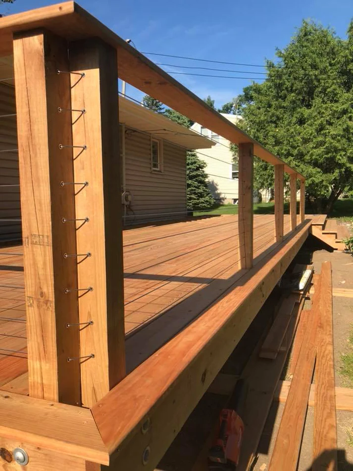 Metro Remodeling Natural Wood Low-Level Composite Deck W: Railing12