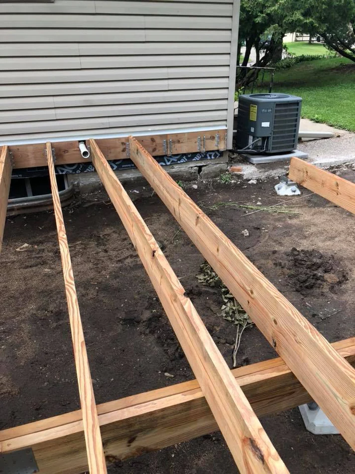 Metro Remodeling Natural Wood Low-Level Composite Deck W: Railing2
