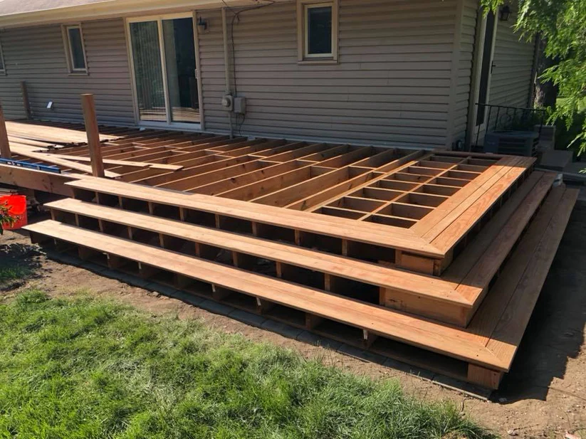 Metro Remodeling Natural Wood Low-Level Composite Deck W: Railing8