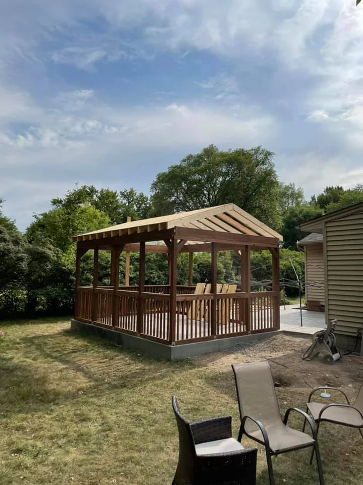 Metro Remodeling Overlook Patio Stamped Concrete With Gazebo4
