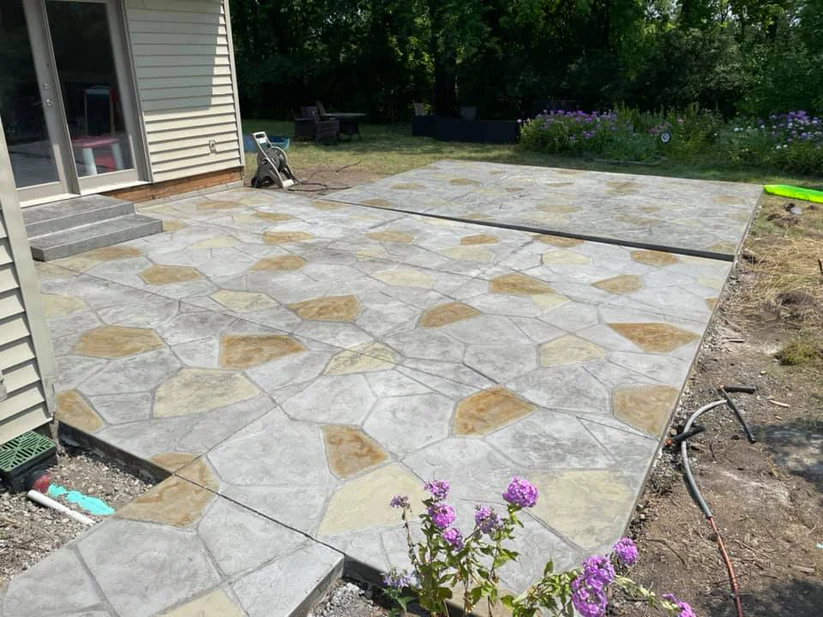Metro Remodeling Overlook Patio Stamped Concrete With Gazebo5