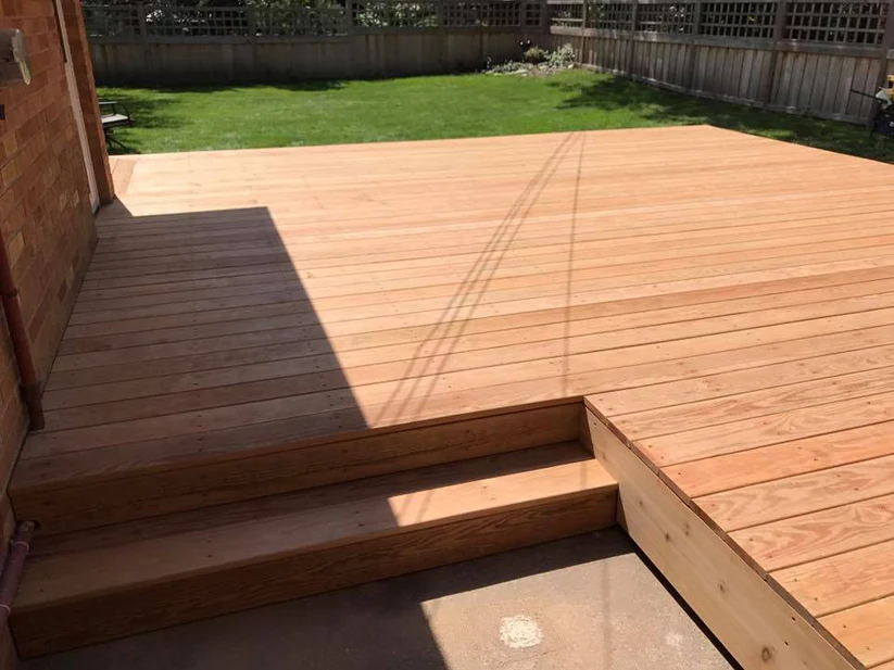 Metro Remodeling Seamlessly Integrated Natural Wood Deck W:Bench Seating5